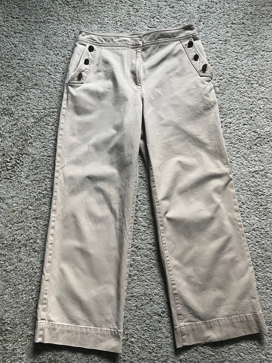 Talbots Pants - Talbots Misses Wide-Leg Chinos in Light Tan